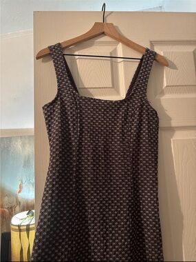 Urban Outfitters Brown Floral Square-Neck Midi Dress